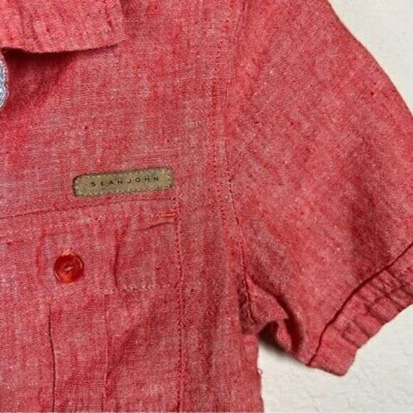 Sean John boys button‎ front linen blend shirt size small - Picture 4 of 5